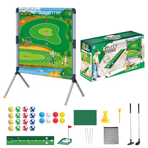 Proypiax Sticky Golfspiel - Gartengolf für Erwachsene - Spielset Mit Putting Matte Golfzubehör Sportspielzeug Für Kinder Indoor Outdoor Rasen Garten Camping Proypiax Sticky Golfspiel - Gartengolf für Erwachsene - Spielset Mit Putting Matte Golfzubehör Sportspielzeug Für Kinder Indoor Outdoor Rasen Garten Camping von Proypiax