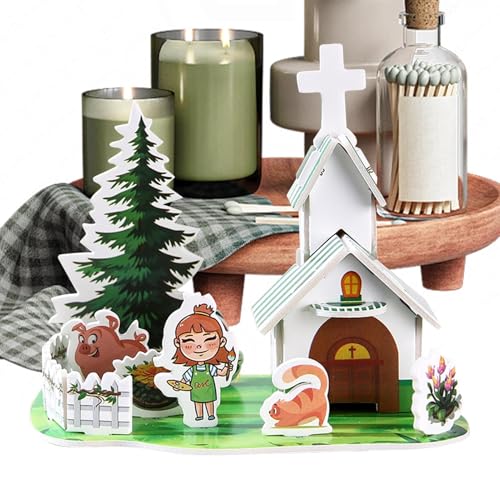 Pruojhw 3D-Puzzle, Lernspiel, Architektur für Kinder, mit Relief-Puzzle, Miniatur-Szenen, frühes Lernen, interaktiv, Mädchen, Haus, Freizeit Pruojhw 3D-Puzzle, Lernspiel, Architektur für Kinder, mit Relief-Puzzle, Miniatur-Szenen, frühes Lernen, interaktiv, Mädchen, Haus, Freizeit von Pruojhw