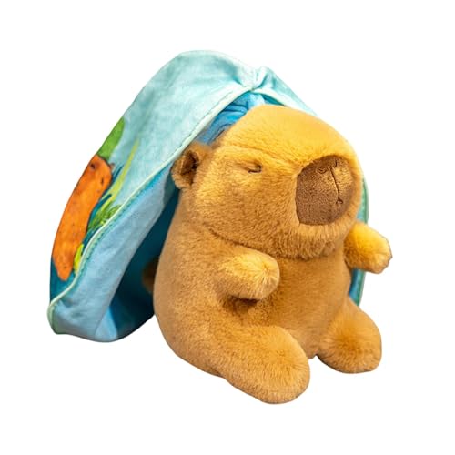 Pruojhw Ausgestopfte Puppe, Capybara Plüsch - Süße Cartoon Capybara Stuffed Puppe - Weichsofa -Kissen, 18 cm/7,09 Zoll kreative Tiersammlerfigur für die Dekoration zu Hause von Pruojhw