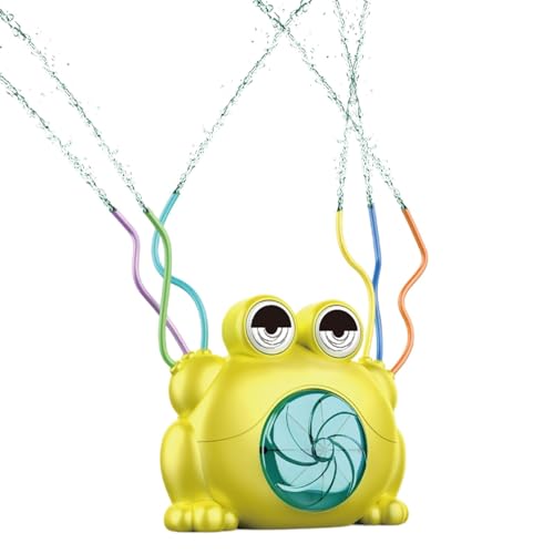 Pruojhw Frosch-Gartensprinkler, Badewassersprinkler-Spielzeug - Spielzeugfrosch Wassersprührotation - Badewanne Pool Badespielzeug Sprinkler Wasserspiel für Kinder, Mädchen, Kinder, von Pruojhw