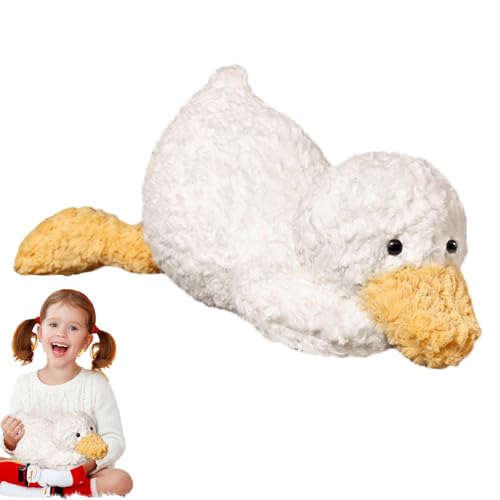 Pruojhw Gefüllte Ente Plüsch,Ente Plüschkissen - 13-Zoll-Duckie-Plüschkissen,Lovely Cuddly Collection Enten-Plüschtier für Kinder, Kinderbettwäsche, Kinderzimmer, Bett von Pruojhw