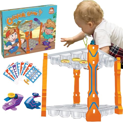 Pruojhw Katapult-Karnevalsspiel, Katapult-Spiele - Kinder starten Spielzeug - Brettspiel für die ganze Familie, 2 Spieler, Familiennacht-Katapultspiel für Kinder im Alter von 4–6 Jahren von Pruojhw