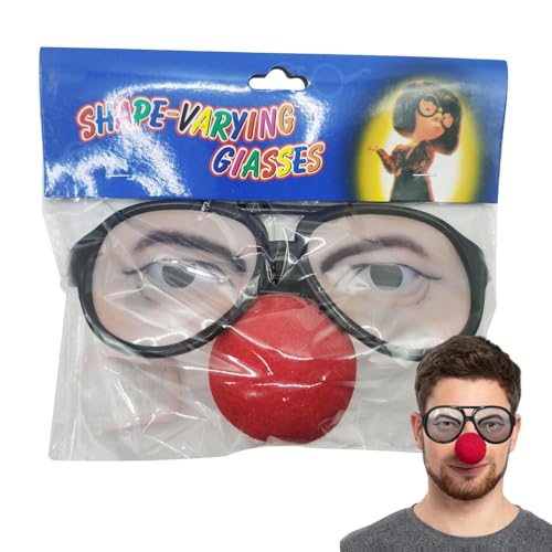 Pruojhw Lustige Kostümbrille, Streichbrillenspielzeug | Männliche und weibliche Brillen für Streiche,Realistisches Design-Trickspielzeug für Cosplay-Partys, Aprilscherz, Halloween, Familientreffen von Pruojhw