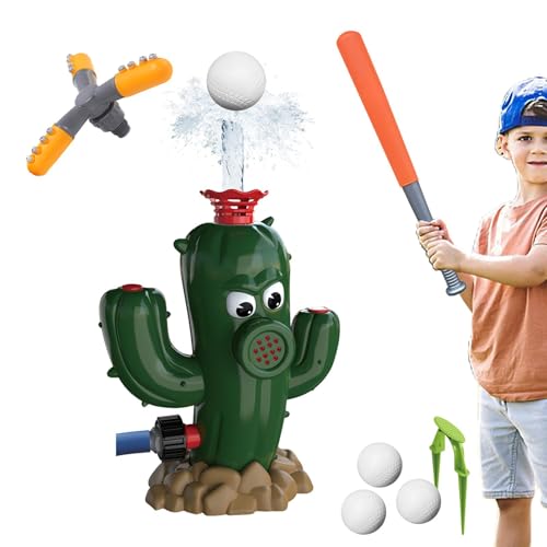 Pruojhw Lustiges Sommer-Wasserspielzeug für den Garten, Hubschrauber-Sprühspielzeug mit Baseball-Spielset - Schlagfestes Sprinklerspielzeug | Wasserspielzeug mit einstellbarem Sprühbereich für Pools, von Pruojhw