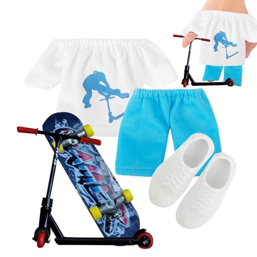 Pruojhw Mini-Finger-Skateboard-Set,Fingertip Movement Scooter mit Fingerschuhhose - Mini-Skateboard-Fingerboards, Fingerspielzeug, Finger-Skater-Geschenke für Kinder von Pruojhw