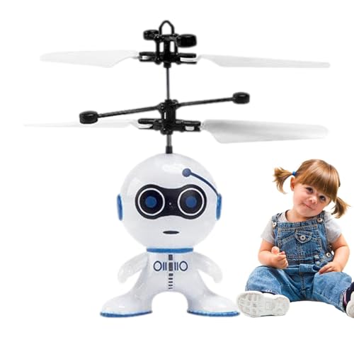 Pruojhw Rc Fliegender Roboter - Hubschrauber-Roboter-Drohnen-Spiele,Langlebiges Flugspielzeug, über USB wiederaufladbares Kinderspielzeug für drinnen, draußen, Geburtstag ab 3 Jahren von Pruojhw