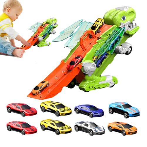 Pruojhw Rennbahn Spielzeug - Bunter Transport-LKW mit Dinosauriern - Tragbares Reisespiel Mit Lernspaß, Pädagogisches Vorschulspielzeug Für Geburtstag & Weihnachten Pruojhw Rennbahn Spielzeug - Bunter Transport-LKW mit Dinosauriern - Tragbares Reisespiel Mit Lernspaß, Pädagogisches Vorschulspielzeug Für Geburtstag & Weihnachten von Pruojhw