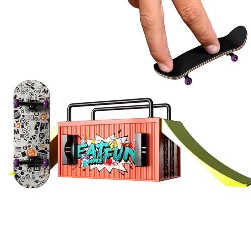 Pruojhw Skateboards für Finger,Kleine Skateboards für Kinder | Finger-Skateboard-Kits Mehrzweck-Fingerspielzeug - Einzigartige Trainings-Fingerbretter, Hand-Skateboard für Kinder und Erwachsene von Pruojhw