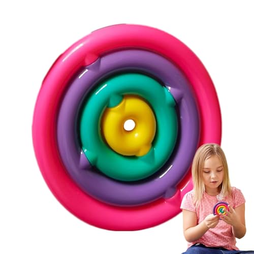 Pruojhw Spinner-Spannungsabbau-Spielzeug, rotierendes 3D-Puzzle-Spielzeug - Sensorisches Spielzeug Fidget Toys Schreibtischspiel | Brain Teaser Maze Ball, buntes Spielzeug zum Spannungsabbau, von Pruojhw