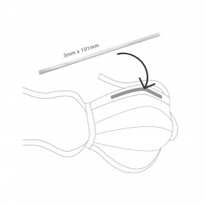 Nasensteg für Maske/ Mundschutz Metall Silber 101x3mm - 8 Stk von Prym