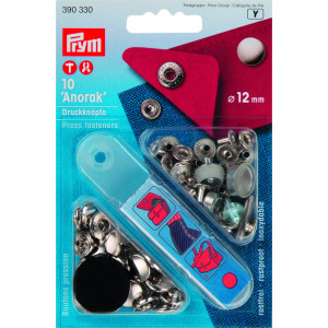 Prym Anorak Druckknöpfe Silber 12mm - 10 Stück. von Prym