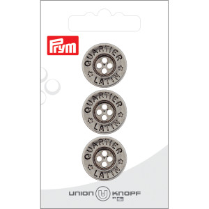 Prym Antiker Knopf Silber 20mm - 3 Stück von Prym