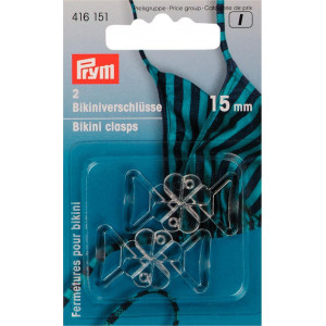 Prym Bikini-Haken/Bikini-Verschlüsse Kunststoff Transparent 15mm - 2 S von Prym