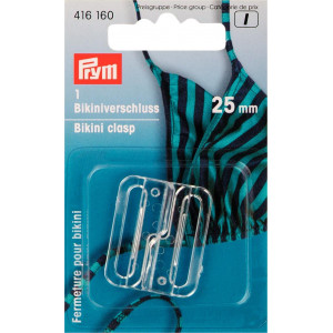 Prym Bikini-Haken/Bikini-Verschlüsse Kunststoff Transparent 25mm - 1 S von Prym