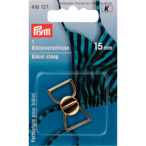 Prym Bikini-Haken/Bikini-Verschlüsse Metall Gold 15mm - 1 Satz von Prym