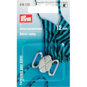 Prym Bikini-Haken/Bikini-Verschlüsse Metall Matt Silber 12mm - 1 Satz von Prym