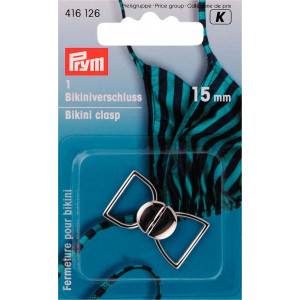 Prym Bikini-Haken/Bikini-Verschlüsse Metall Silber 15mm - 1 Satz von Prym