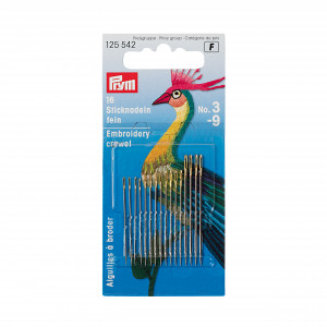 Prym Sticknadeln Stahl Silber 0.60x35mm Nr. 9 - 16 Stk. von Prym