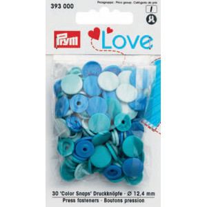 Prym Color Snaps Druckknöpfe Kunststoff Rund 12,4mm versch. Türkis - 3 von Prym