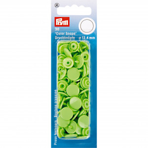 Prym Color Snaps Druckknöpfe Kunststoff Rund Apfelgrün 12,4mm - 30 Stk von Prym