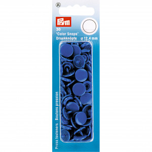 Prym Color Snaps Druckknöpfe Kunststoff Rund Blau 12,4mm - 30 Stk von Prym