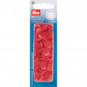 Prym Color Snaps Druckknöpfe Kunststoff Rund Dunkelrot 12,4mm - 30 Stk von Prym