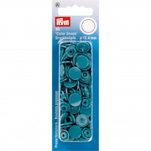 Prym Color Snaps Druckknöpfe Kunststoff Rund Dunkel Türkis 12,4mm - 30 von Prym