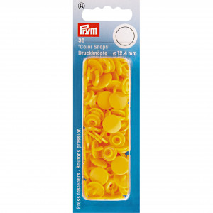 Prym Color Snaps Druckknöpfe Kunststoff Rund Gelb 12,4mm - 30 Stk von Prym