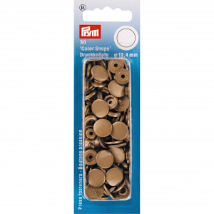 Prym Color Snaps Druckknöpfe Kunststoff Rund Gold 12,4mm - 30 Stk von Prym