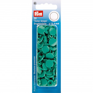 Prym Color Snaps Druckknöpfe Kunststoff Rund Grün 12,4mm - 30 Stk von Prym