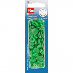 Prym Color Snaps Druckknöpfe Kunststoff Rund Hellgrün 12,4mm - 30 Stk von Prym