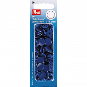 Prym Color Snaps Druckknöpfe Kunststoff Rund Königsblau 12,4mm - 30 St von Prym