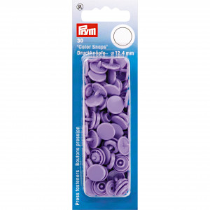 Prym Color Snaps Druckknöpfe Kunststoff Rund Lavendel 12,4mm - 30 Stk von Prym