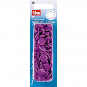 Prym Color Snaps Druckknöpfe Kunststoff Rund Lila 12,4mm - 30 Stk von Prym