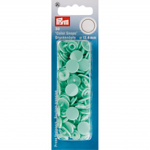 Prym Color Snaps Druckknöpfe Kunststoff Rund Mint 12,4mm - 30 Stk von Prym