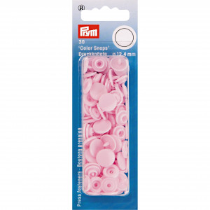 Prym Color Snaps Druckknöpfe Kunststoff Rund Rosa 12,4mm - 30 Stk von Prym