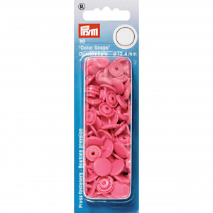 Prym Color Snaps Druckknöpfe Kunststoff Rund Pink 12,4mm - 30 Stk von Prym