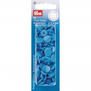 Prym Color Snaps Druckknöpfe Kunststoff Rund Stahlblau 12,4mm - 30 Stk von Prym