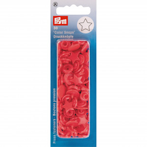 Prym Color Snaps Druckknöpfe Kunststoff Stern Rot - 30 Stk von Prym