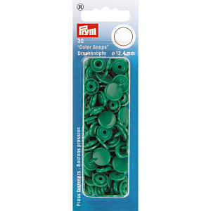 Prym Color Snaps Druckknöpfe Kunststoff Rund Grasgrün 12,4mm - 30 Stk von Prym