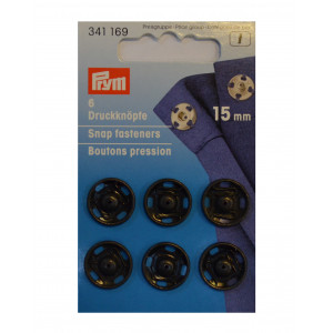 Prym Druckknöpfe Schwarz 15mm 6 Stk von Prym