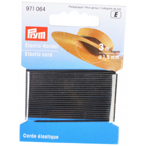 Prym Elastik-Kordel rund Schwarz 1,5mm 3m von Prym