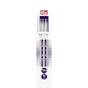 Prym Ergonomics Sockennadeln Kunststoff 20cm 8,00mm / 7.9in US11 von Prym