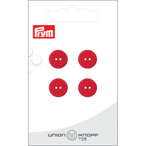 Prym Flache Kunststofftaste Rot 12mm - 4 Stück von Prym