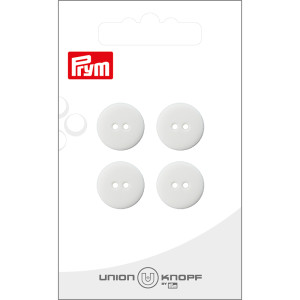 Prym Flache Kunststofftaste Weiß 15mm - 4 Stück von Prym