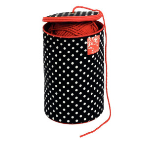 Prym Garnspender Polka Dots Schwarz 14,5x21,5 cm von Prym