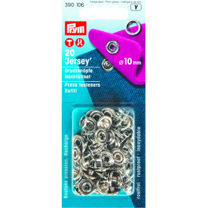 Prym Jersey Druckknöpfe Nachfüllring Silber 10mm - 20 Stück. von Prym