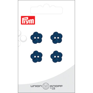 Prym Kunststoffknopf Blume Navy 12mm - 4 Stück von Prym