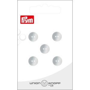 Prym Kunststoffknopf Weiß 10mm 2 Löcher - 5 Stück von Prym