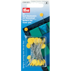 Prym Quilting-Nadel mit gelbem Blumenkopf 0,60 mm - 50 Stück. von Prym